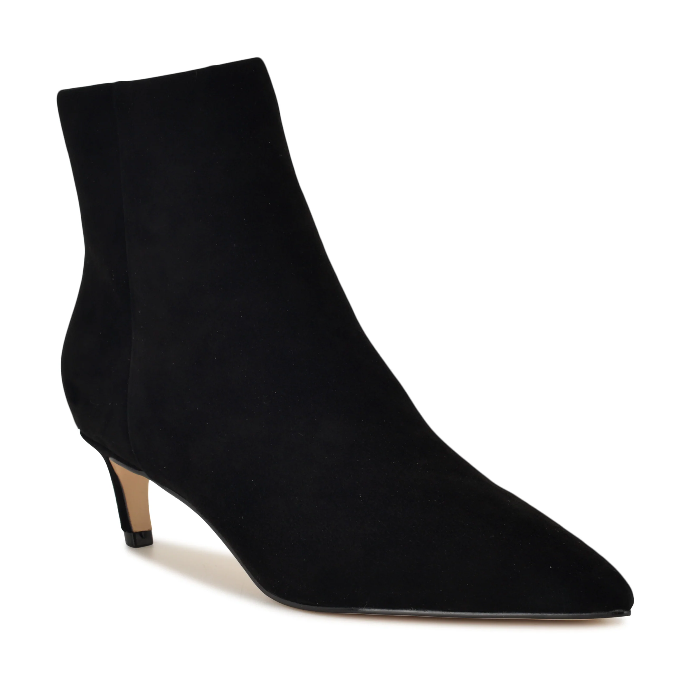 Brite Kitten Heel Ankle Leather Booties - Image 2