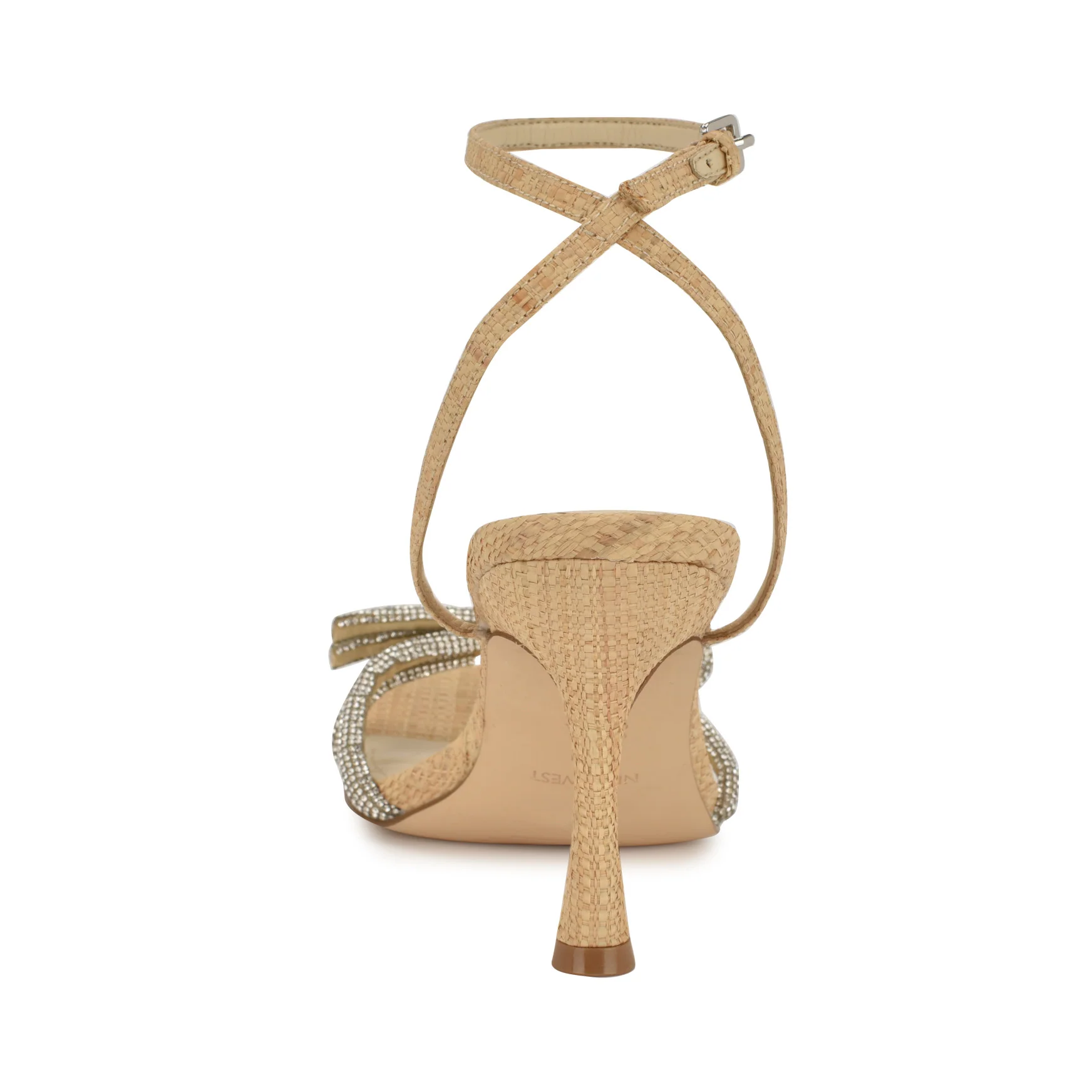 Ivid Rhinestone Bow Sandals - Image 4