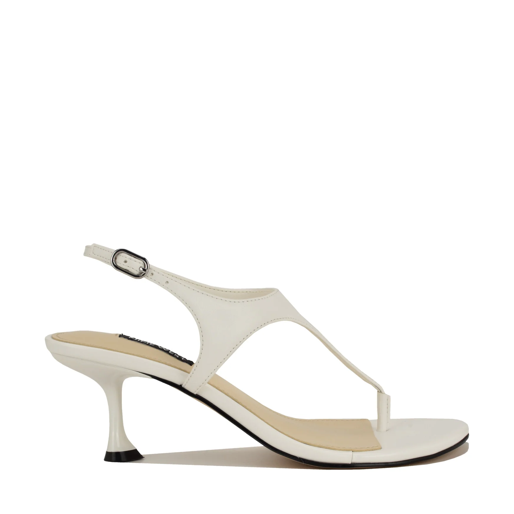 Noir Heeled Thong Sandals