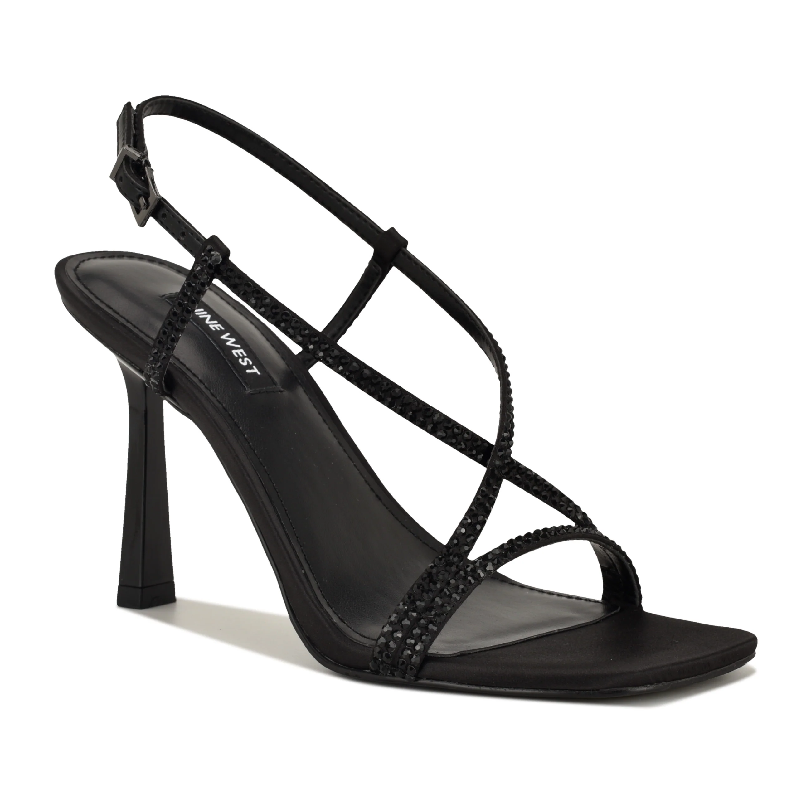 Vallan Strappy Rhinestone Sandals - Image 2